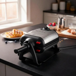 Waffle Iron Tefal WM756D 2 Waffles 1200 W Black Stainless Steel
