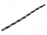 Rope | polypropylene | &Oslash;rope: 8mm | L: 100m | with a core | black