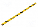 Rope | polypropylene | &Oslash;rope: 8mm | L: 50m | with a core | yellow