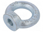 Lifting eye nut | eye | M16 | steel | Plating: zinc | DIN: 582 | 35mm