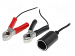 Car lighter socket adapter | battery clamps,500mm leads | 5A