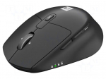 Mouse | KITE | black | USB A | wireless,optical | No.of butt: 9 | 10m
