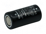 Re-battery: Li-Ion | 18350 | 3.6V | 1600mAh | &Oslash;18.5x35mm | 5A