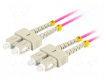 Fiber patch cord | OM4 | SC/UPC,both sides | 2m | 50/125um | LSZH | grey