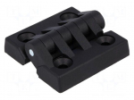 Hinge | Width: 50mm | polyamide | black | H: 50mm | Holes no: 4