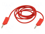 Test lead | 60VDC | 30VAC | 16A | Len: 1.5m | red | Cond.cross sec: 1mm2