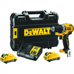 DEWALT cordless drill/driver DCD701D2, 12Volt (yellow/black, 2x Li-Ion XR battery 2Ah, in TSTAK box)