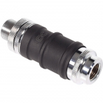 Alphacool ES quick release BLH1A PushIn set IG-IG with bulkhead screw connection (black (matt)/chrome)
