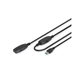 USB 3.0 SuperSpeed aktiivne pikenduskaabel USB A/USB A M/N Must 10m