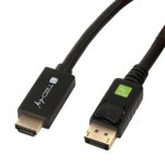 Techly DisplayPort 1.2 HDMI-kaabel Black 1m