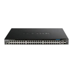 Switch 440mm D-Link DGS-1520-52MP   2*SFP+/ 2*XGE/44*GE PoE retail
