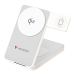 Powerbank Verbatim Verbatim kokkupandav 3-&uuml;hes magnetiline juhtmevaba PB 10000mAh White 32296