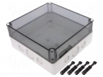 Enclosure: multipurpose | X: 180mm | Y: 182mm | Z: 84mm | TK PC | grey