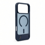 Back panel cover Evelatus Apple iPhone 18 Pro Max Rubber Coated MagSafe With Stand Case Navy Blue