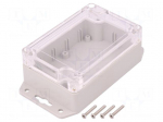 Enclosure: multipurpose | X: 70mm | Y: 105mm | Z: 40mm | ABS | grey | gasket