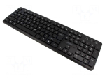Keypad: computer | black | USB A | wireless,slim,US layout | PnP