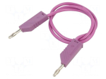 Test lead: single | 60VDC | 30VAC | 32A | Len: 0.5m | violet | MLN 50/2,5
