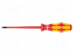 Screwdriver | insulated,slim | slot | 5,5x1,0mm | Blade length: 125mm