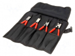 Kit: pliers | Pcs: 4 | for circlip | Ring: internal,external