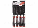 Kit: chisels | 4pcs | for wood | Tip width: 10mm,12mm,16mm,20mm