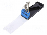 Drill set | Application: metal | Pcs: 6 | Mat: HSS | for metal