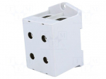 Splice terminal: rail | 35&divide;240mm2 | ways: 1 | terminals: 4 | grey | TS35