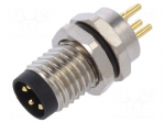 Connector: M8 | male | PIN: 4 | straight | for panel mounting | socket