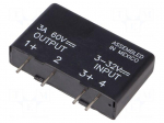 Relay: solid state | Ucntrl: 3&divide;32VDC | 3A | 3&divide;60VDC | THT | SIP | -40&divide;80&deg;C