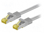 Patch cord | S/FTP | 6a | stranded | Cu | LSZH | grey | 1.5m | 26AWG