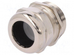 Cable gland | PG29 | IP68 | Mat: brass | Body plating: nickel