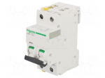 Circuit breaker | 400VAC | Inom: 2A | Poles: 2 | DIN | Charact: D | 10kA