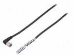 Connection lead | M8 | PIN: 4 | angled | 2m | plug | 1A | -25&divide;70&deg;C | IP67
