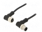 Cable: for sensors/automation | PIN: 4 | M12-M12 | 1m | plug | plug | 250V