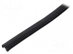 Hole and edge shield | EPDM,PVC | L: 10m | black | H: 14.5mm | W: 9mm