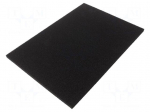 Conductive foam | ESD | L: 400mm | W: 300mm | Thk: 10mm | black