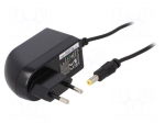 Power supply: switching | mains,plug-in | 5VDC | 3A | 15W | Out: 5,5/2,1