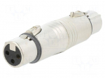 Straight | Connector: XLR | female-female