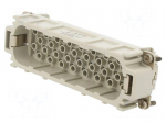 Connector: HDC | contact insert | male | 10A | 250V | PIN: 64 | 64+PE