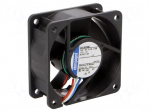 Fan: DC | axial | 24VDC | 60x60x25mm | 56m3/h | 43dBA | slide | 6850rpm