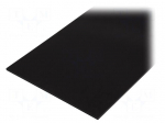 Sheet | Dim: 497x1000mm | Thk: 8mm | black | Features: antistatic | 0.5m2