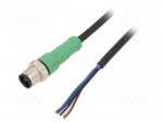 Cable: for sensors/automation | M12 | PIN: 5 | straight | 1.5m | plug