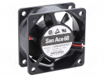 Fan: DC | axial | 5VDC | 60x60x25mm | 31.8m3/h | 28dBA | ball | 3800rpm