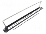 Mounting adapter | patch panel | rack | screw | 29mm | UNC 4-40 | SLIM