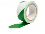 Tape: marking | green-white | L: 33m | W: 50mm | self-adhesive | vinyl
