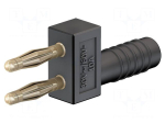 Laboratory connector: 2mm banana | stackable safety shunt | 10A