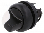 Switch: rotary | 22mm | Stabl.pos: 1 | white-black | none | IP66 | Pos: 2