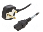 Cable | H05VV-F | 3x0.75mm2 | BS 1363 (G) plug,IEC C13 female | PVC