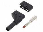 Laboratory connector: 4mm banana | plug | 24A | 1kVDC | black