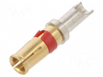 Contact | female | gold-plated | 12AWG | soldering | for cable | 20A
