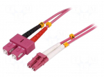 Fiber patch cord | OM4 | LC/UPC,SC/UPC | 0.5m | 50/125um | LSZH | grey